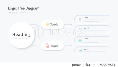 Logic tree diagram infographic Logic tree diagram infographic 70907683