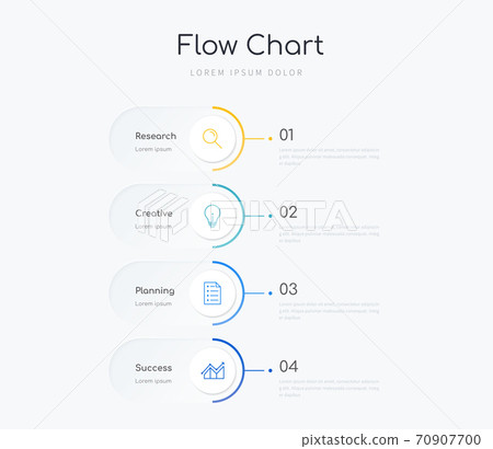 Flow chart infographic template 70907700