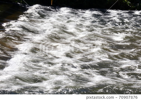Autumn scenery: Milky Way Waterside: Reed ears: Clear stream flow Autumn scenery: Milky Way Waterside: Reed ears: Clear stream flow 70907876
