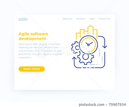 Agile software development, website template 70907934