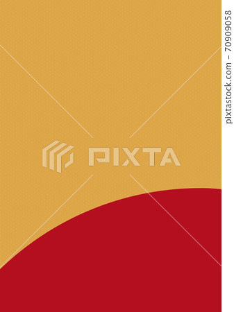 Saaya-shaped gold red frame (background material) fine and thin 70909058