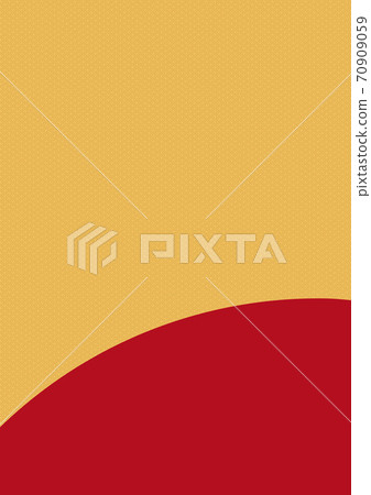 Saaya-shaped gold red frame (background material) fine 70909059