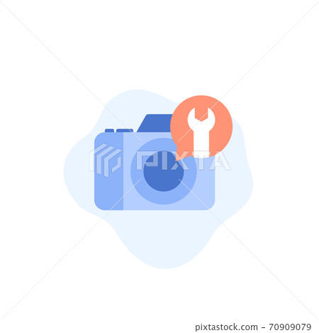 camera repair icon, flat vector - Stock Illustration [70909079] - PIXTA
