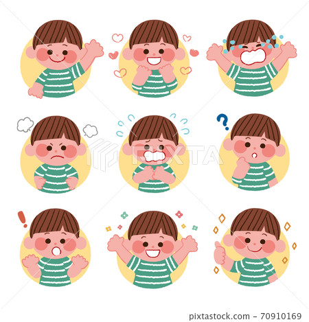 Children with various facial expressions Children with various facial expressions 70910169