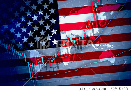 US Economy Global Market Background Design Chart Material 70910545