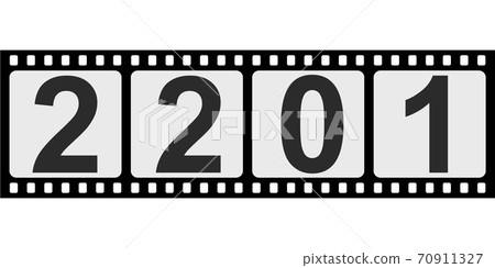 banner 2021 happy new year retro style, photo film slide vector photo film negative slide 2021 70911327