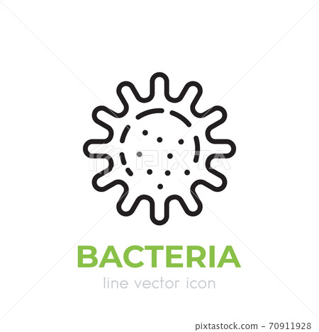 bacteria, microbe linear icon on white 70911928