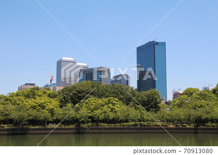 Osaka Business Park seen from along the river Osaka Business Park seen from along the river 70913080