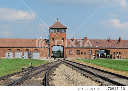 Auschwitz railroad track Auschwitz railroad track 70913430