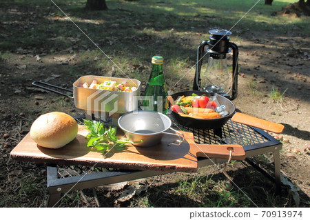Cooking at the camp 70913974
