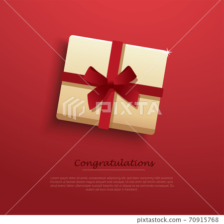 present box decorated with red bow vector illustration present box decorated with red bow vector illustration 70915768