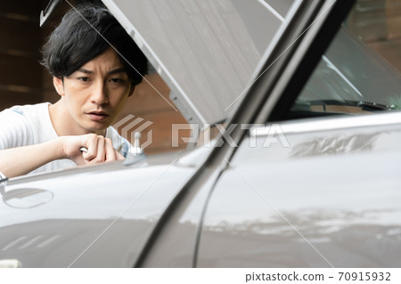 Man repairing a car Man repairing a car 70915932