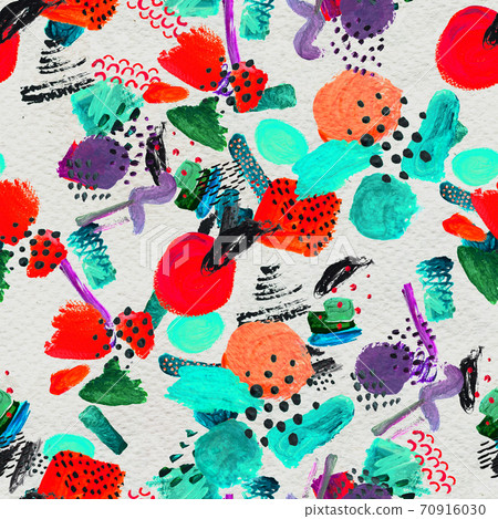 Seamless pattern made by hand drawn paint strokes. Seamless pattern made by hand drawn paint strokes. 70916030