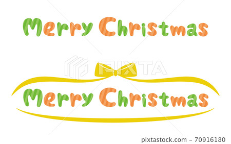 Cute Merry Christmas logo / lettering / typography 70916180