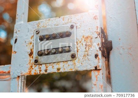 Old metal combination lock 70917736