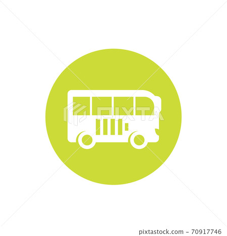 electric bus vector icon on white 70917746