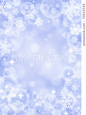 [Winter / Christmas material] Snow and glitter background Cobalt blue 70918549