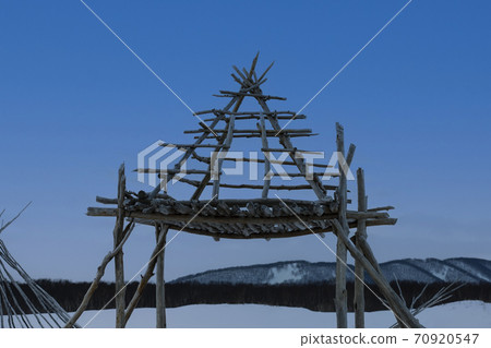 unfinished housing Northern aboriginal Koryaks in the Kamchatka Peninsula 70920547