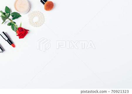 Flat lay composition of womens decorative 70921323
