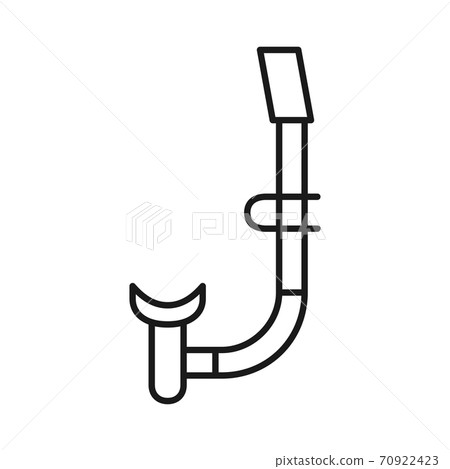 Tube for freediving and spearfishing icon. Isolated vector illustration Tube for freediving and spearfishing icon. Isolated vector illustration 70922423