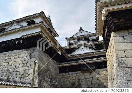 Looking up at the castle tower with a good attitude 70923255