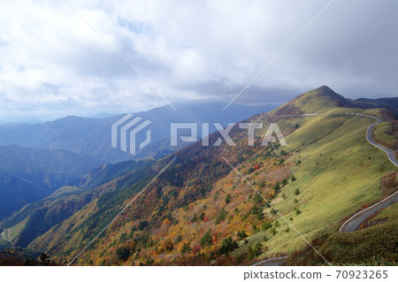 UFO Line Drive Course Autumn Leaves (Kamegamori Road, Kochi Prefecture) 70923265