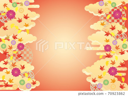 Background material-Autumn Japanese style 10 70923862