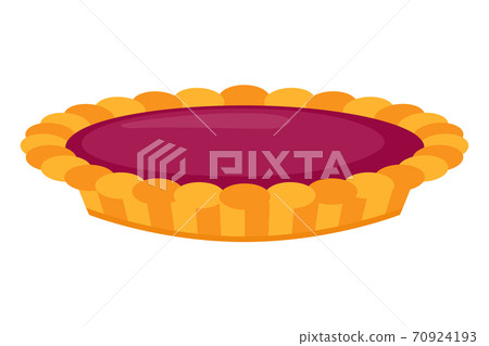 Cartoon colorful raspberry pie Cartoon colorful raspberry pie 70924193