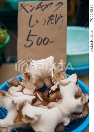 Mysteriously shaped shiitake mushrooms sold on the market day Mysteriously shaped shiitake mushrooms sold on the market day 70924883