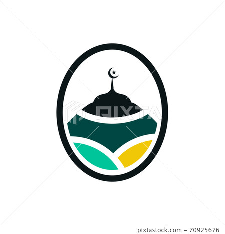 Islamic schoo logo design with icon or symbol of mosque Islamic schoo logo design with icon or symbol of mosque 70925676