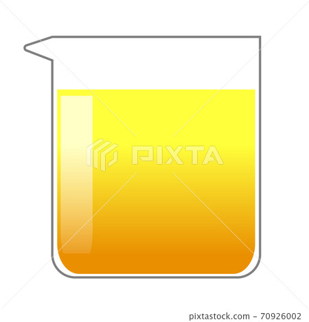 Liquid beaker illustration material_yellow Liquid beaker illustration material_yellow 70926002