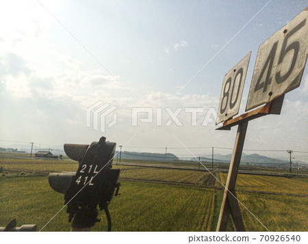 Original scenery and signs of Japan seen from the car window 70926540