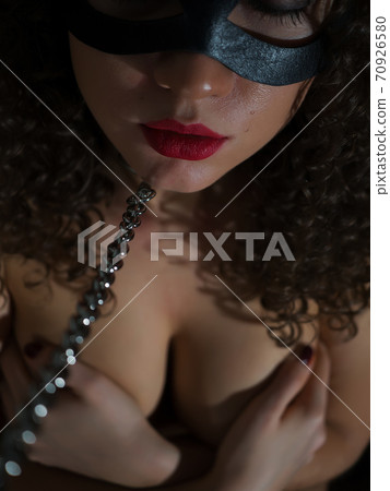 Sexy woman with BDSM chain Sexy woman with BDSM chain 70926580