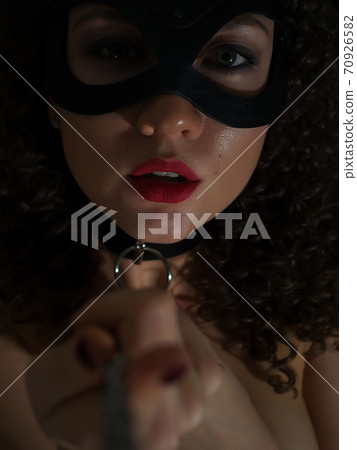 Sexy woman with BDSM chain 70926582