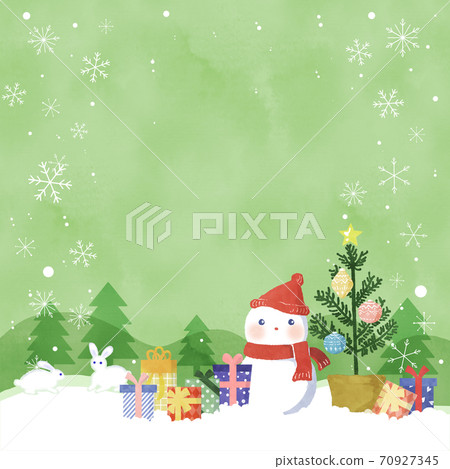 Christmas snowman (green) 70927345