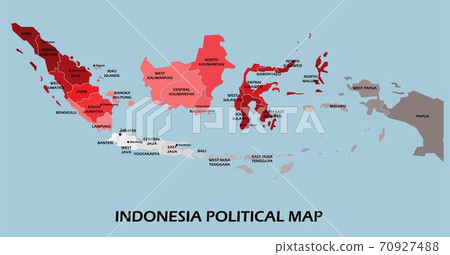 Indonesia Political Map Divide By State Stock Illustration 70927488 Pixta