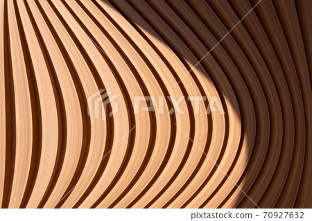 curve line of wood in detail building abstract architecture background 70927632