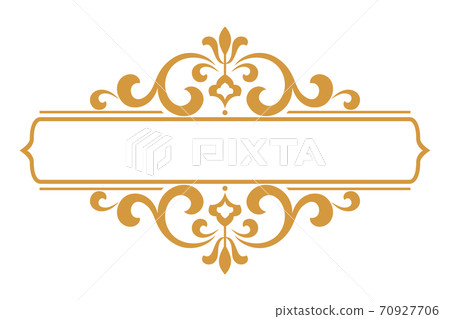Vintage gold element. Graphic vector design. Damask  70927706