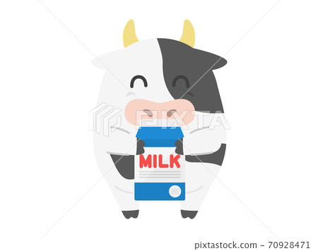 牛奶包牛字符的插圖 70928471