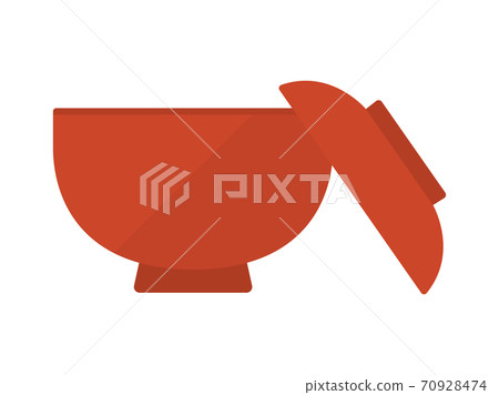 Illustration of red bowl 70928474