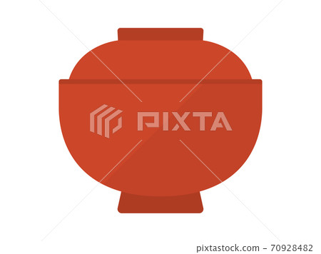 Illustration of red bowl 70928482