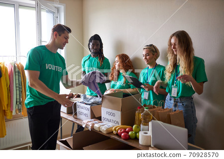 group of diverse people working in charitable foundation group of diverse people working in charitable foundation 70928570