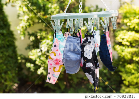 wash and hang children face mask, covid19 pandemic wash and hang children face mask, covid19 pandemic 70928813