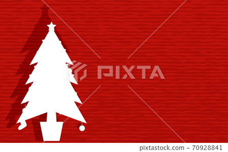 Christmas tree cutout background material 70928841