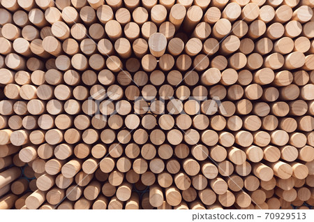 Abstract stacked wood log background 70929513