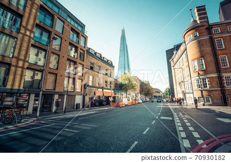 sunny streets of london, UK 70930182