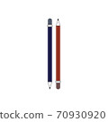 Pencil icon, vector illustration. 70930920
