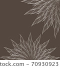 Monochrome decorative background, round ornament. Vector illustration 70930923
