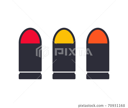 pistol bullets isolated on white 70931168