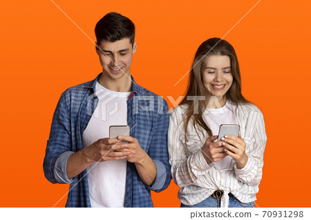 Discounts in online store, promotions in mobile application and texting with friends 70931298